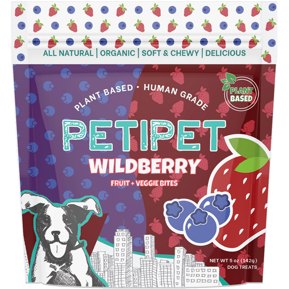 PETIPET Wildberry friandise fruits réels: goût fruité et sans gluten pour chien.