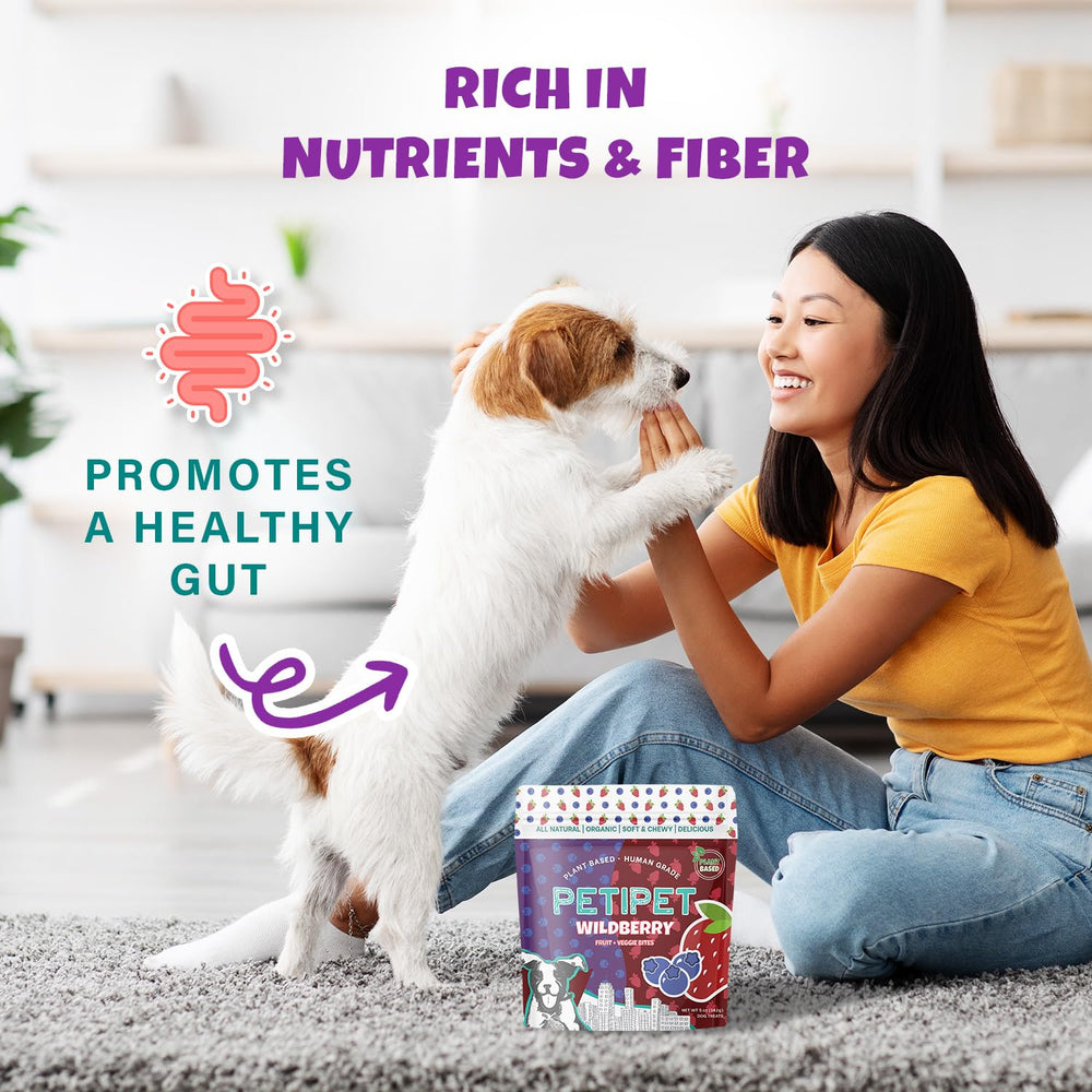 PETIPET Wildberry sans protéines animales, option végétarienne pour chiens.
