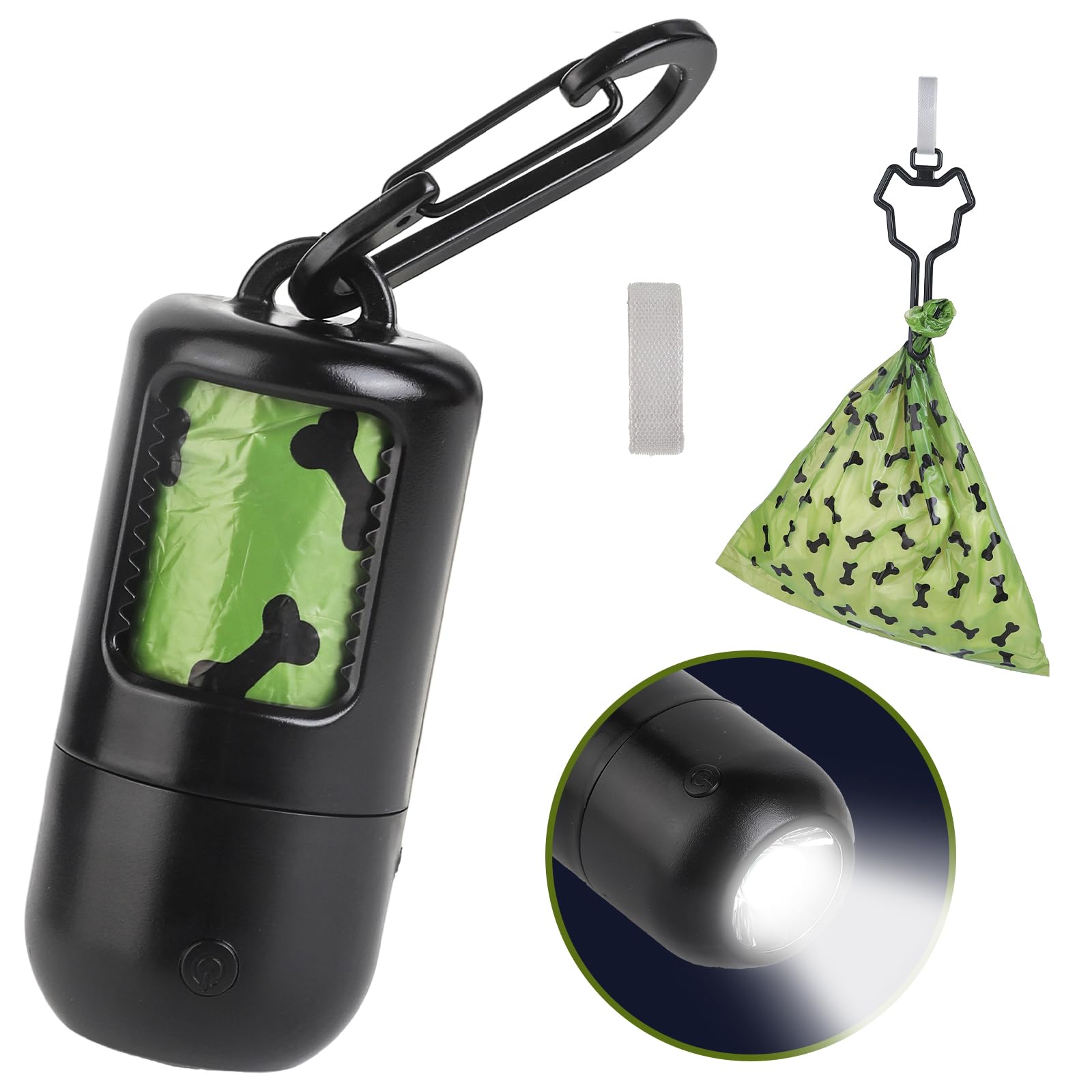 PetIsay lampe LED intégrée pour promenades nocturnes sécurisées.