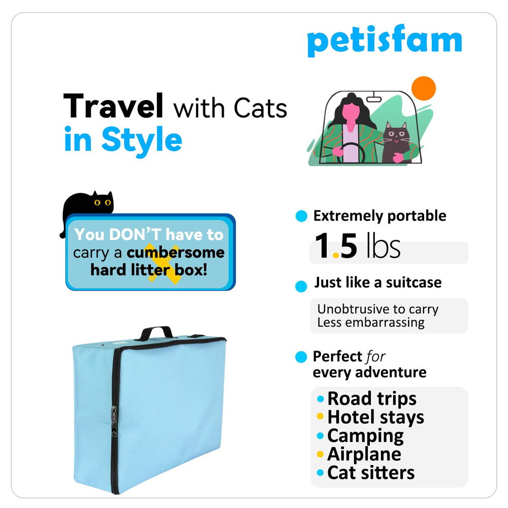 Boîte litière pliable Petisfam, réutilisable et écologique.