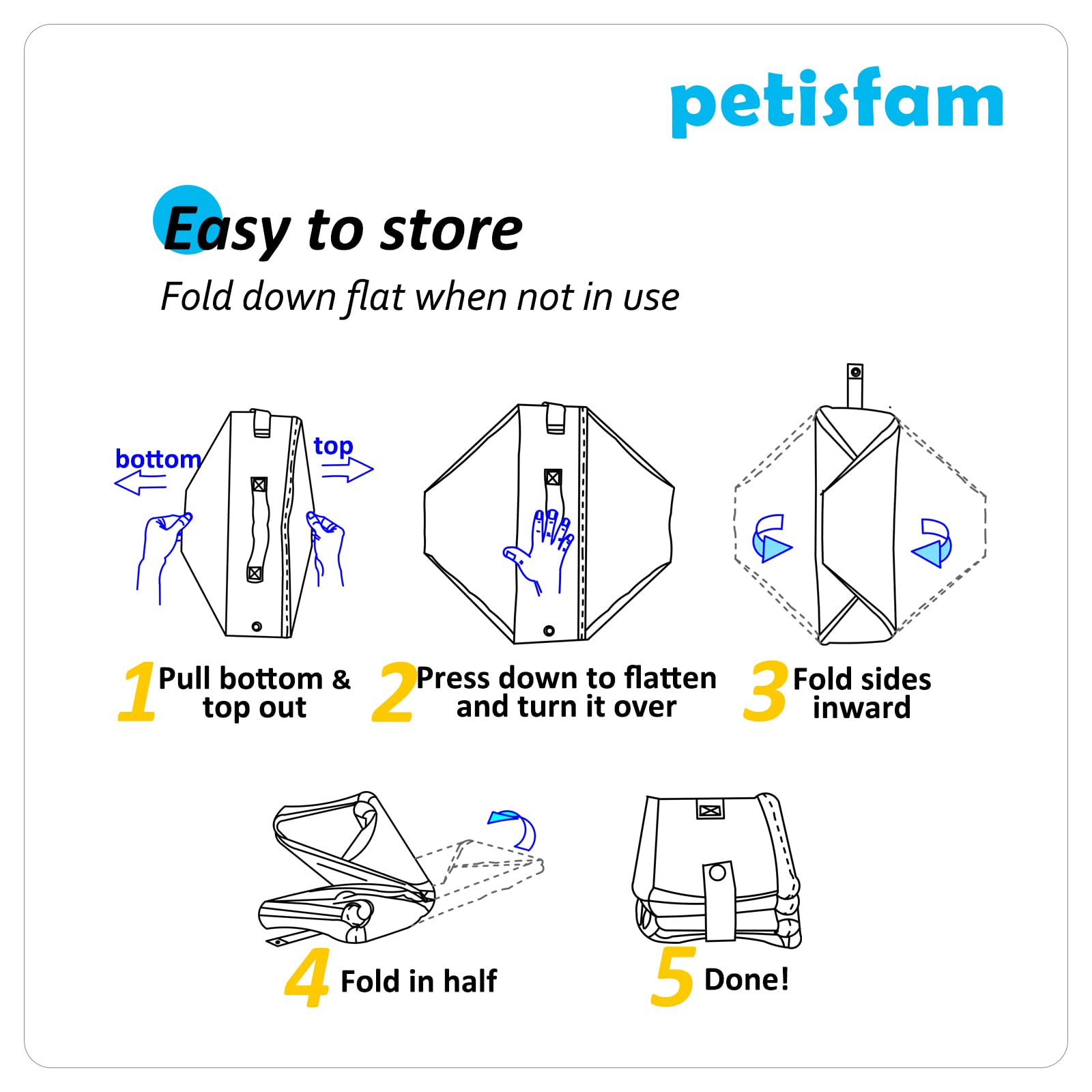 Grand espace intérieur Petisfam, adapté pour chats de différentes tailles.