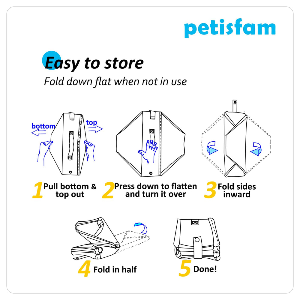 Grand espace intérieur Petisfam, adapté pour chats de différentes tailles.