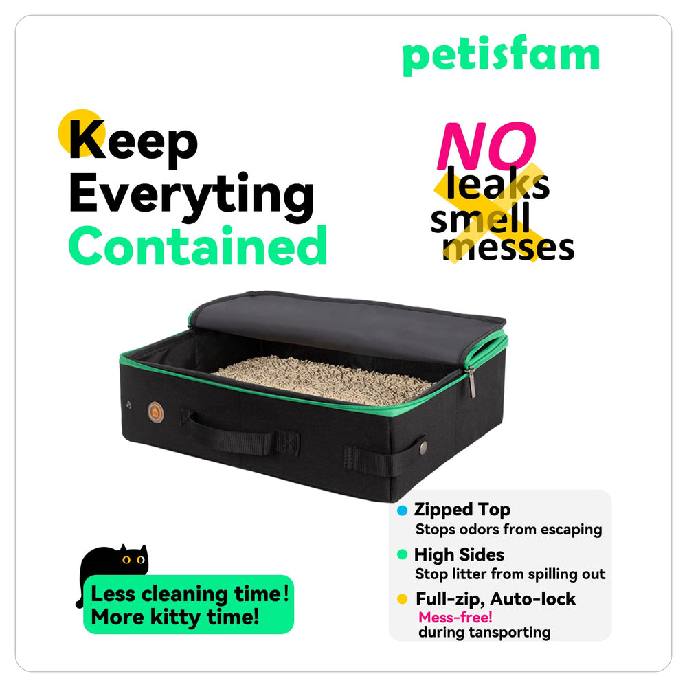 Litière pliable Petisfam, rangement à plat après voyage