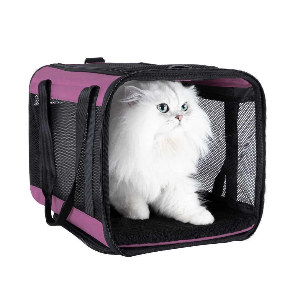 Porte-chat Petisfam grand, accès facile pour le chat pendant le transport.