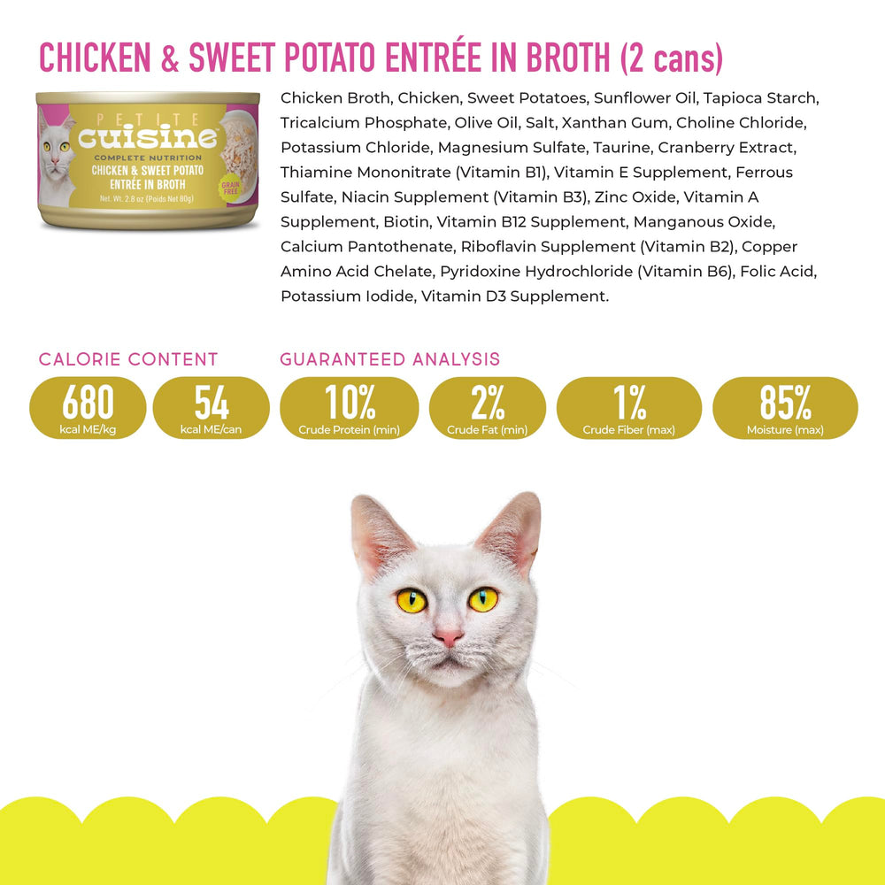 Petite Cuisine bouillon haute hydratation, aide le chat à rester hydraté.