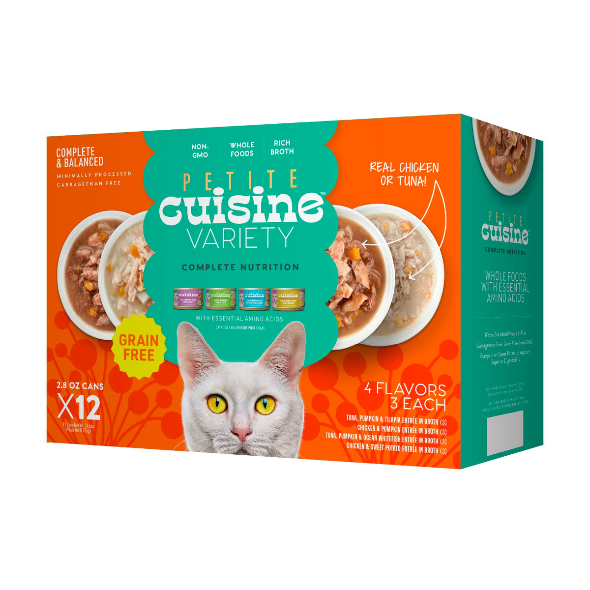 PETITE CUISINE – boîte chat poulet réel, texture appétissante et repas quotidien facile