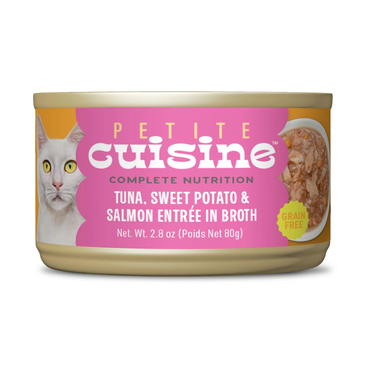 Petite Cuisine – thon-saumon-bouillon: repas humide riche en protéines.