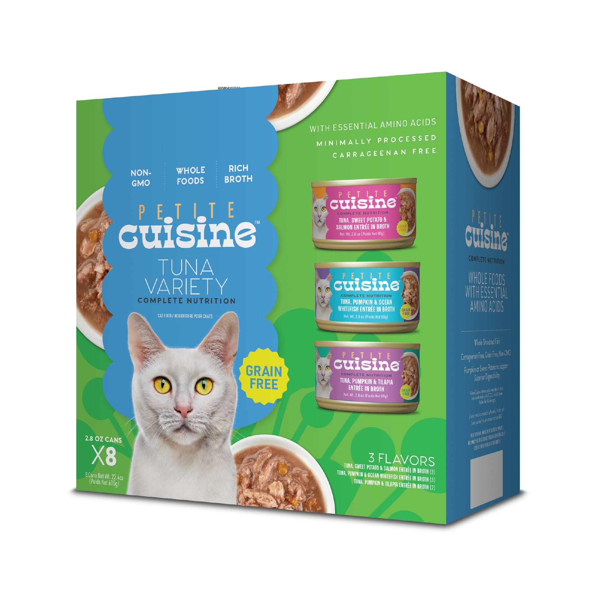 PETITE CUISINE thon effiloché dans bouillon pour chat actif et protéiens