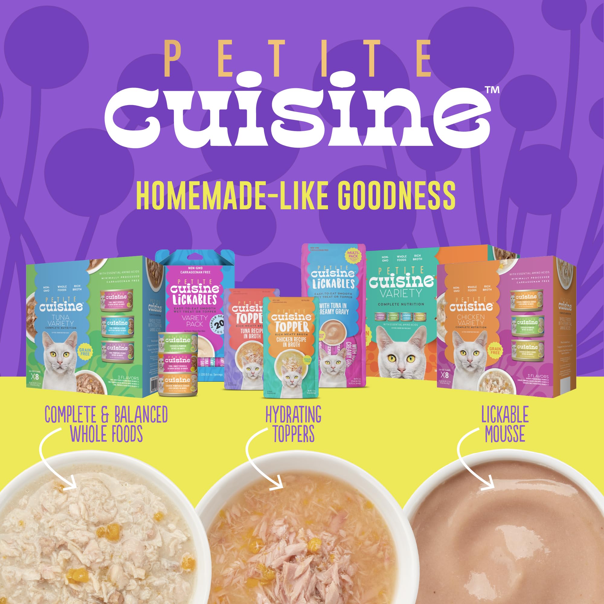 Petite Cuisine variation poulet chat saine, variété naturelle.