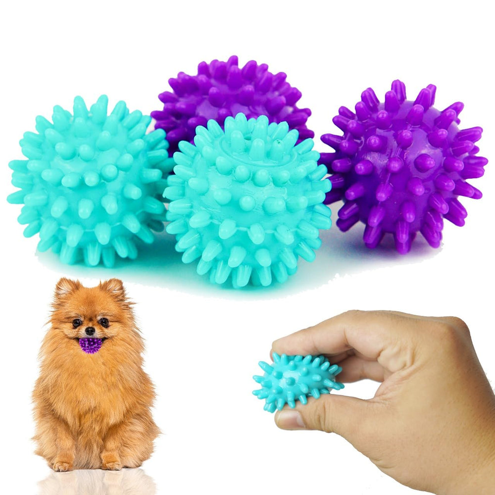 Balle épineuse Petite Paws 1,8 po en violet, idéale pour l’amusement des petits chiens