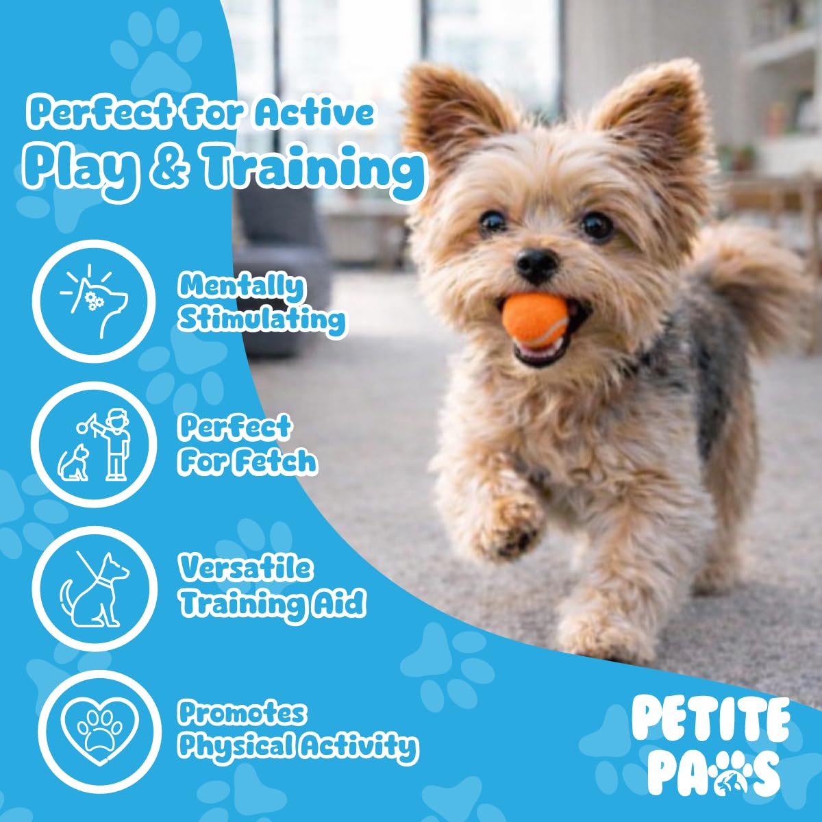 Balles rose fluo Petite Paws, stimulation sensorielle et récompense de tricks