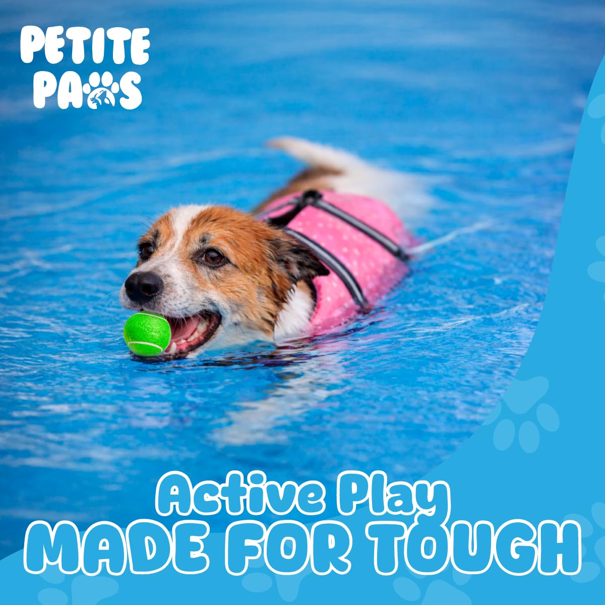 Sac maille inclus Petite Paws, rangement pratique après le fetch