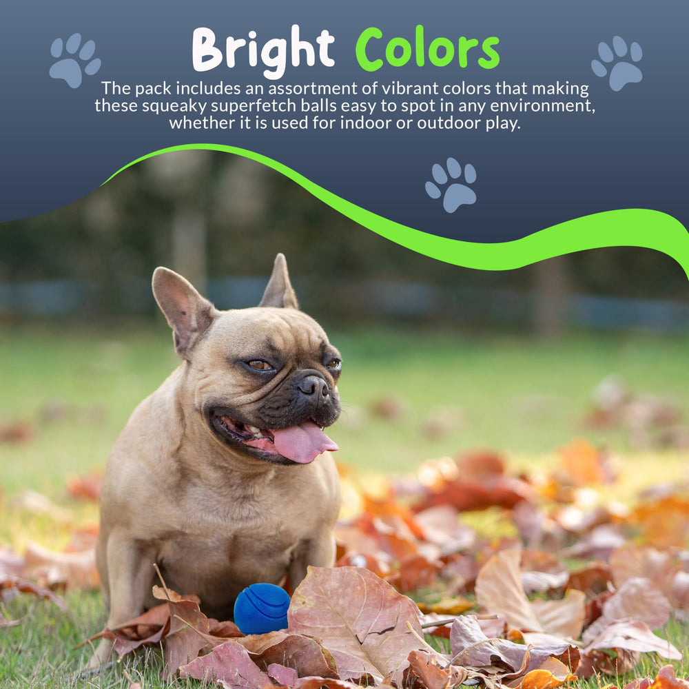 Petite Paws SuperFetch balle bleu clair, attire l’attention et favorise l’exercice.