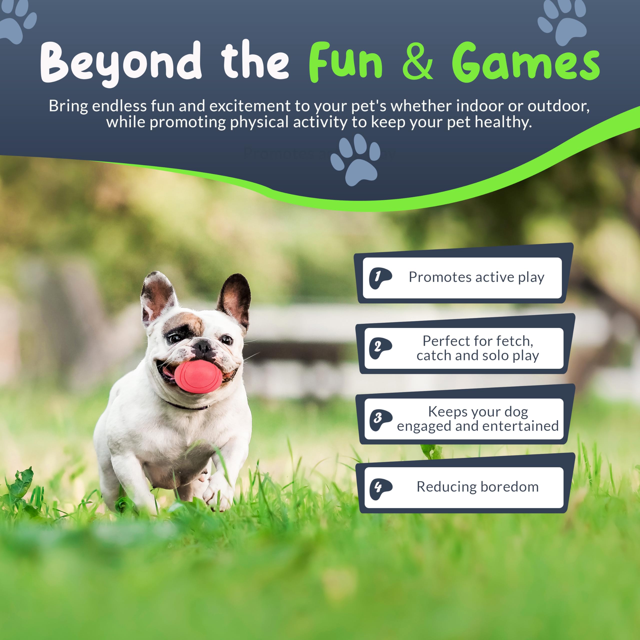Petite Paws SuperFetch balle verte, divertit les chiots actifs.