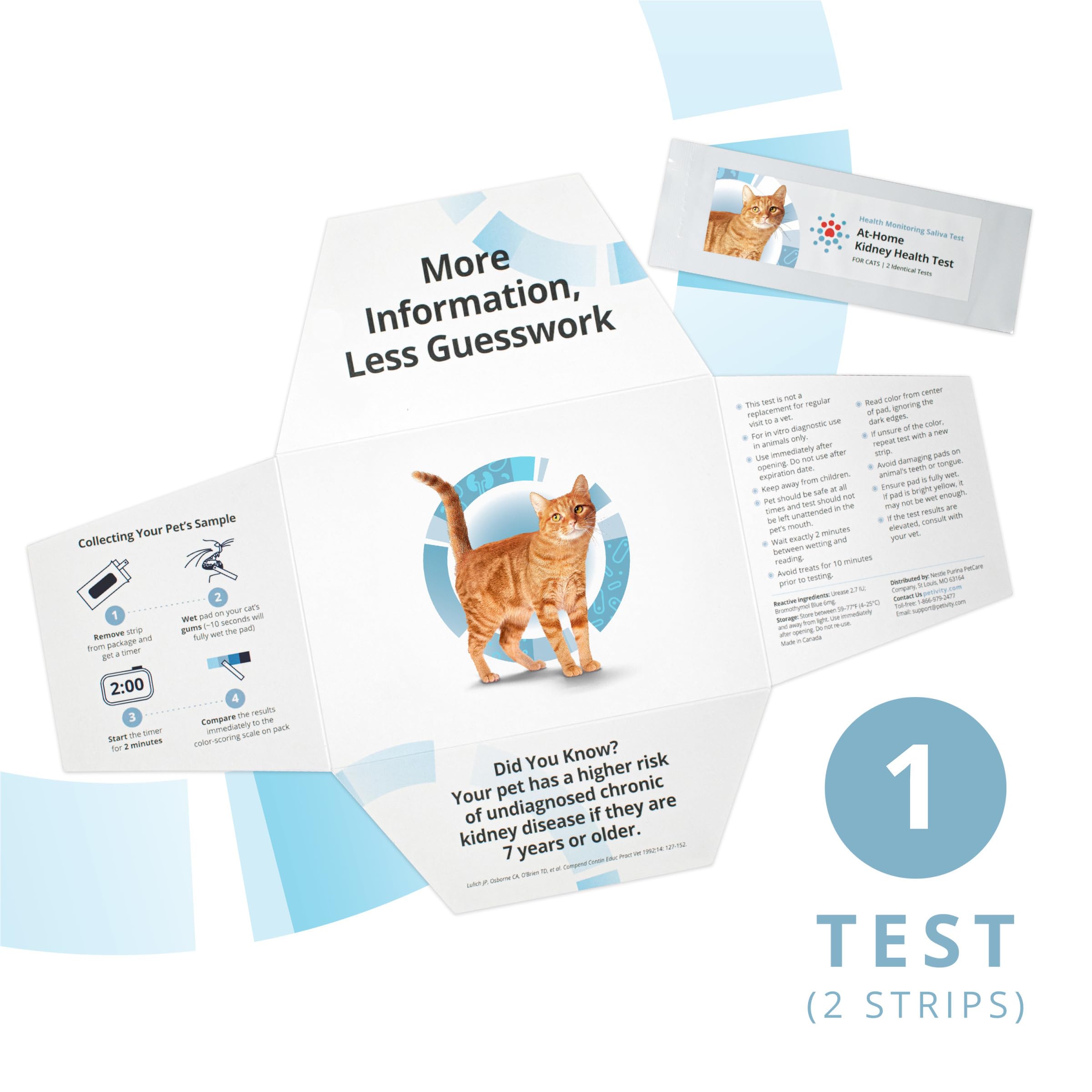 Petivity resultat-rapide-chat : résultats clairs à discuter avec le vétérinaire.