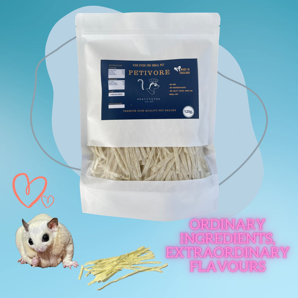 PETIVORE baton-poisson vitamines-mineraux, fortifie l'apport nutritionnel raisonnable.
