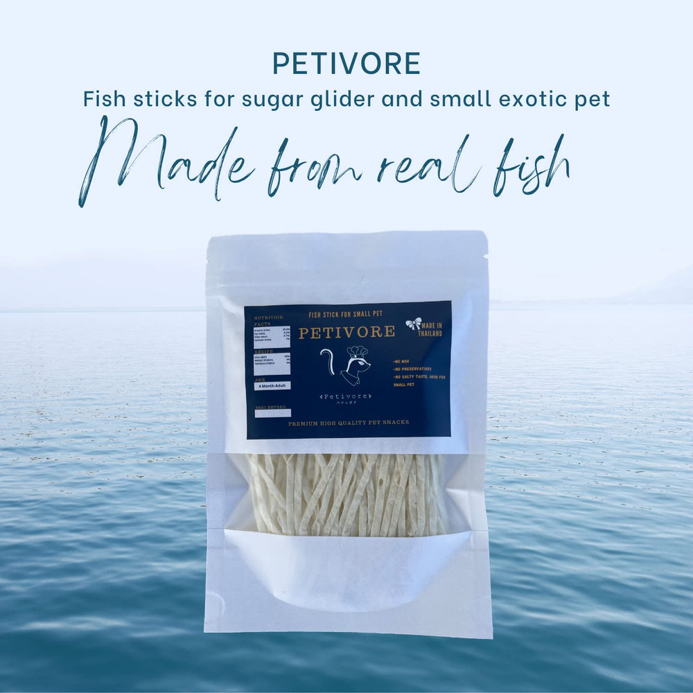 PETIVORE friandise-poisson-exotique, snack appétissant pour animaux miniatures.