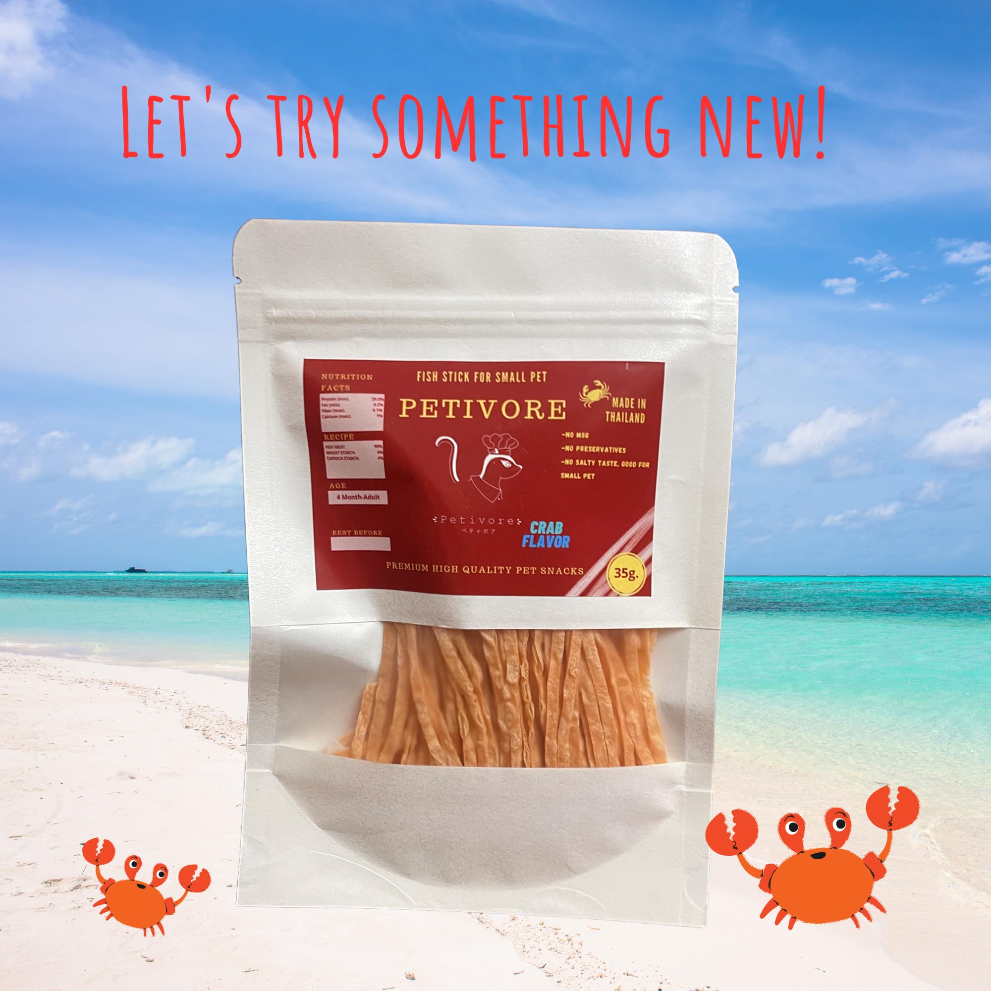 Petivore Qualite Thaïlande Garantie – Poisson Reel pour Friandise Durable.