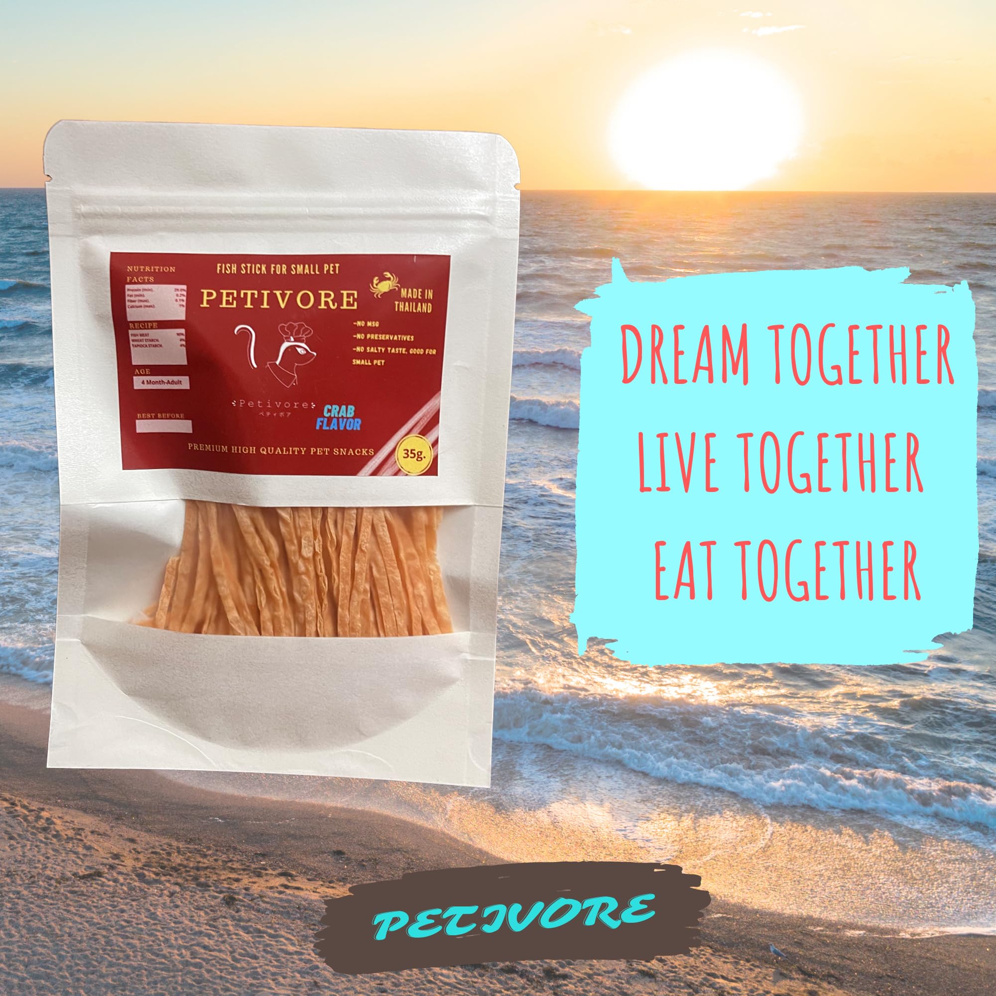Petivore Snack Poisson Reel pour Ecureuil Volant, source proteine naturelle.