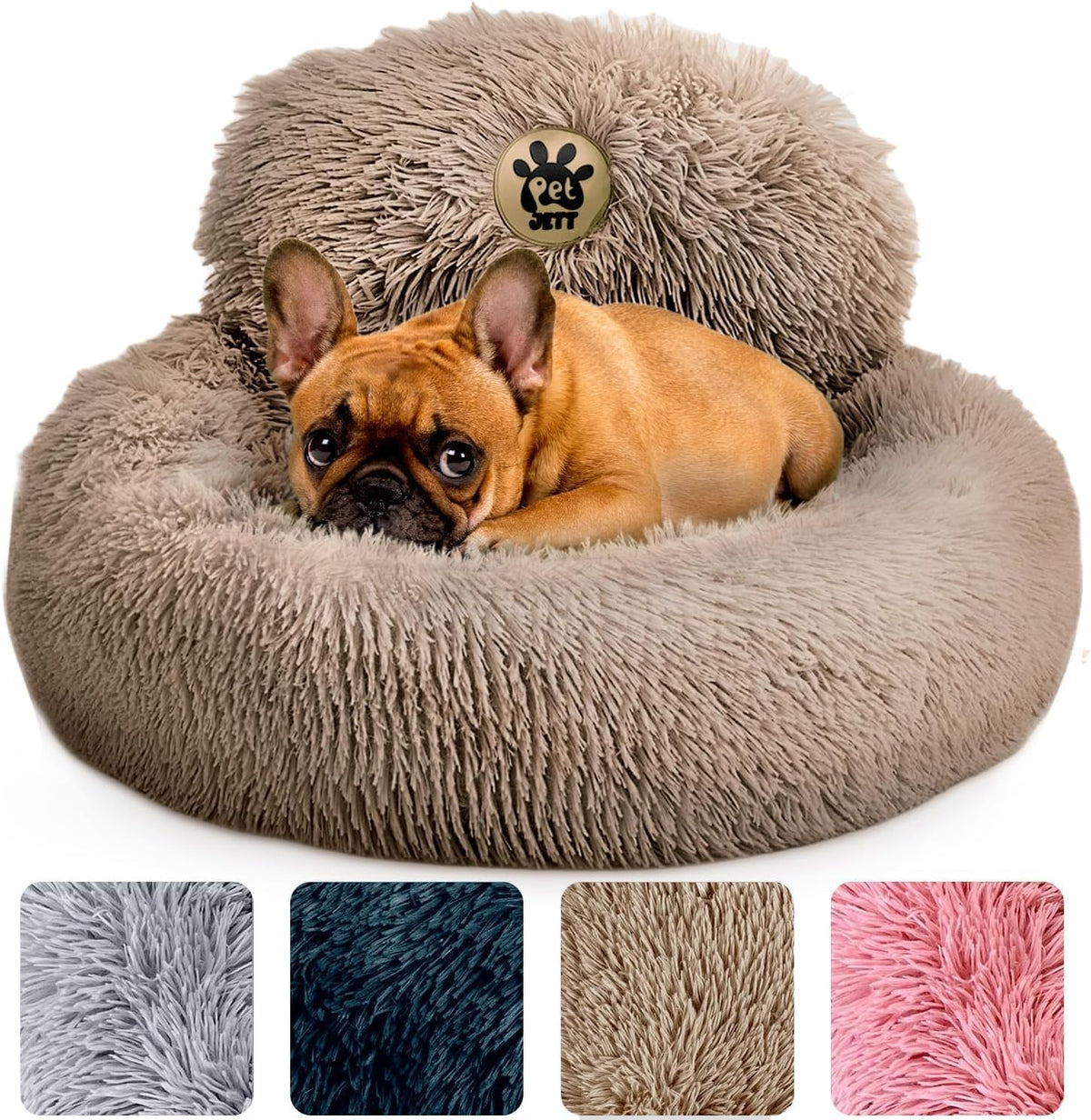 PetJett coussin anneau pour petit chien, confort enveloppant et repos paisible.