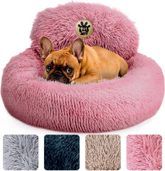 Lit PetJett donut rose offrant un confort optimal pour les siestes.