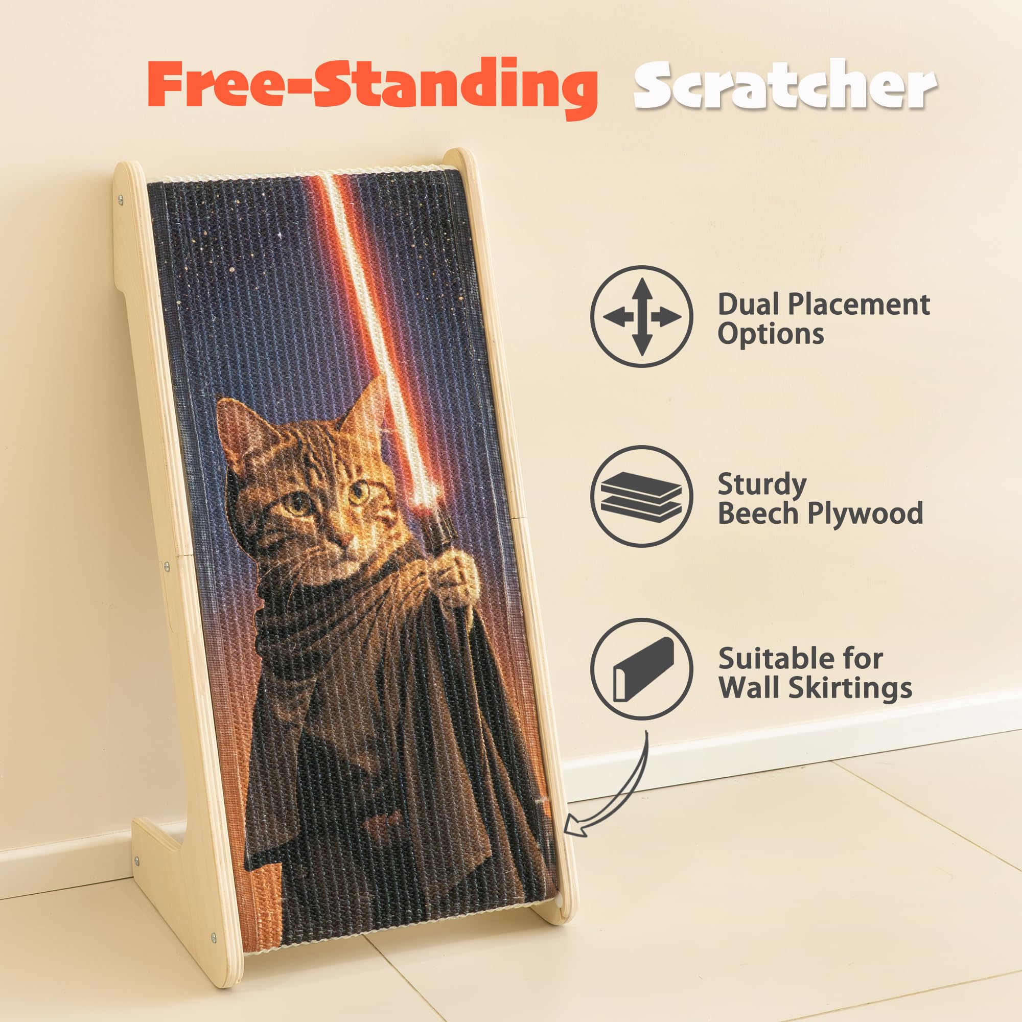 PETKARAY Art Cat Scratcher protège les meubles: détourne les griffes loin des canapés.