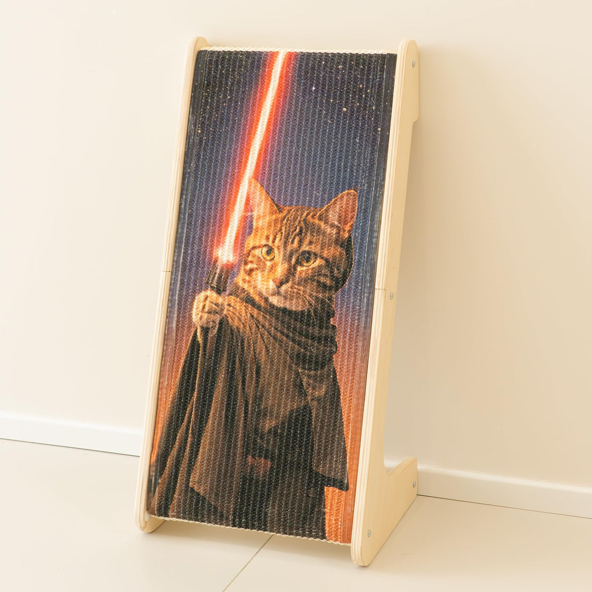 PETKARAY Art Cat Scratcher rampe sisal: griffage durable et naturel pour chats actifs.