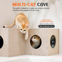 PETKARAY caverne-chat-feut-doux: surface légère et agréable pour les griffes