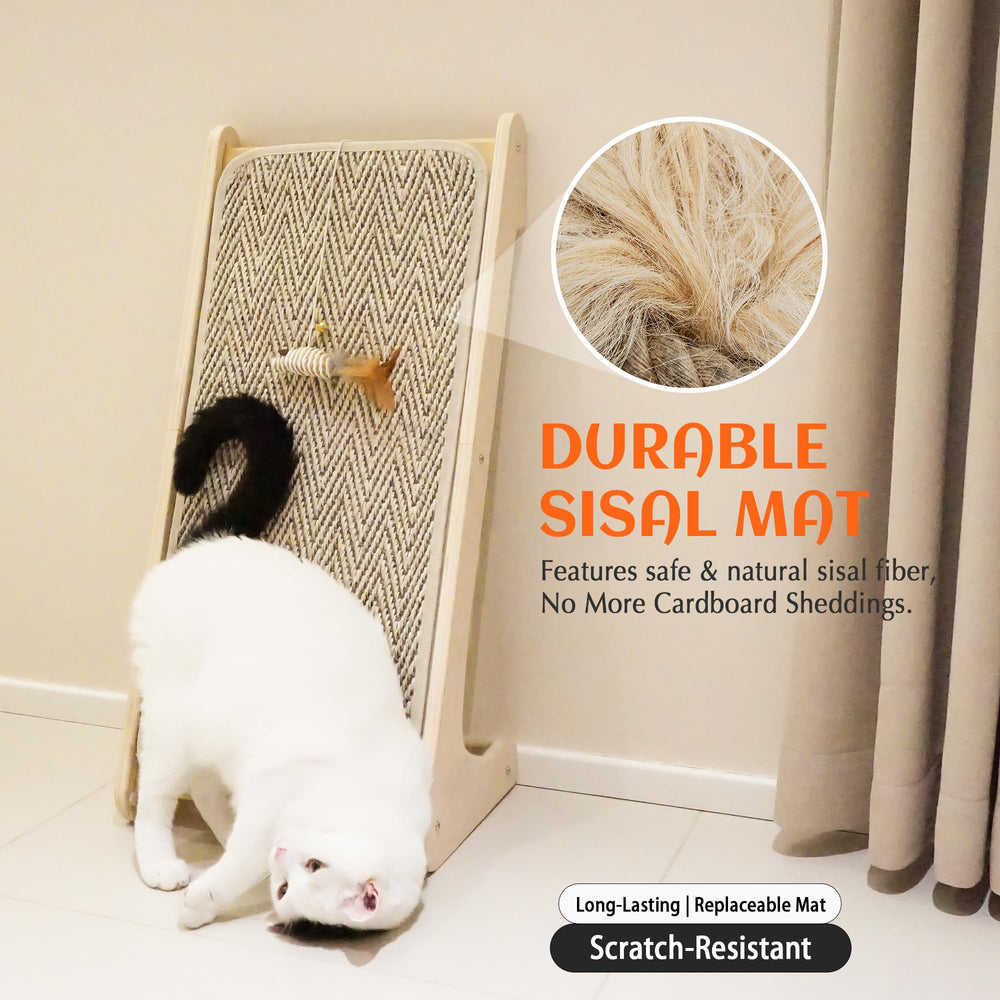 PETKARAY chat utilise le sisal naturel pour ses griffes.