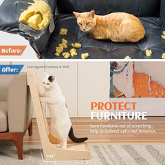 PETKARAY grattoir-chat durabilité en sisal, résistant aux griffes répétées.