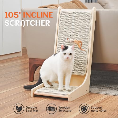 PETKARAY grattoir-chat en L au sol pour une installation stable.