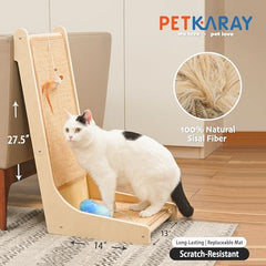 PETKARAY grattoir-chat sisal naturel pour des griffes saines et actives.