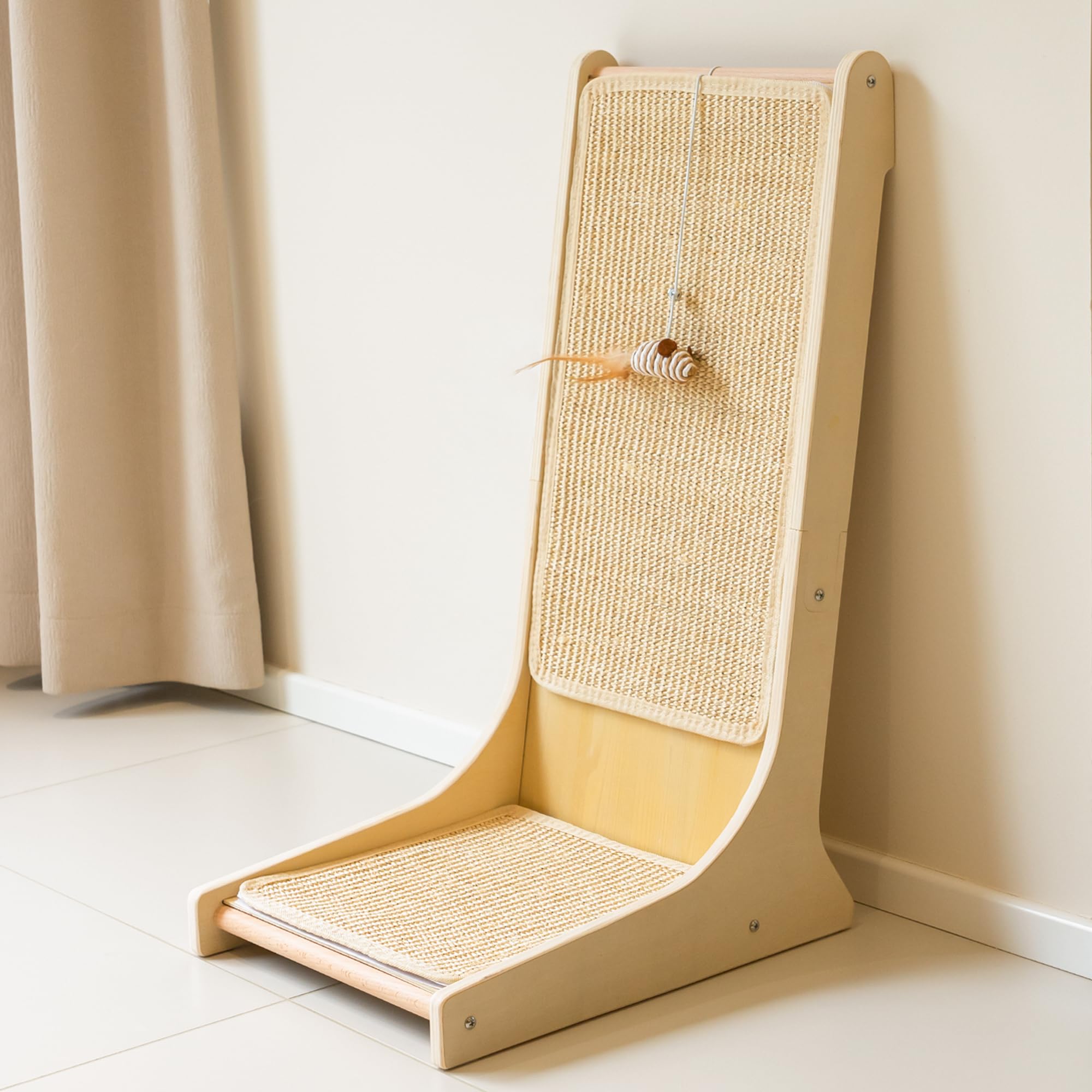 PETKARAY grattoir sisal vertical 105° pour griffage confortable