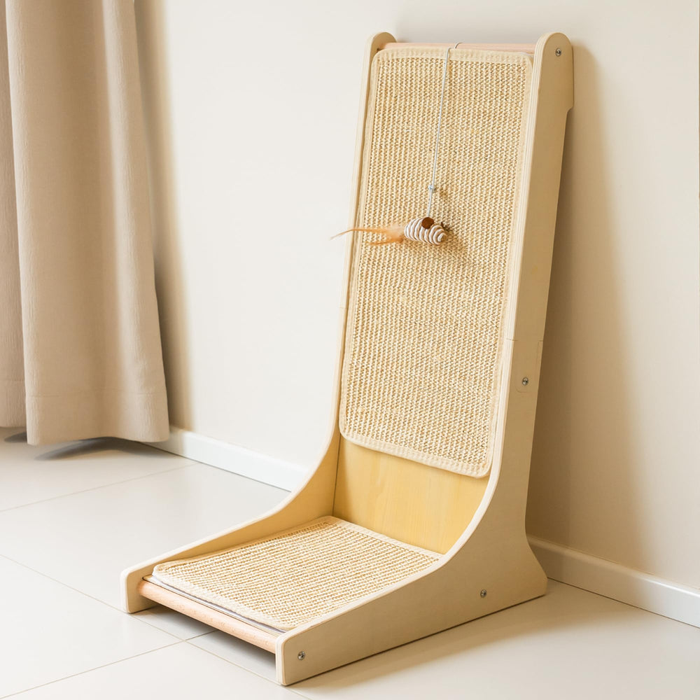 PETKARAY grattoir sisal vertical 105° pour griffage confortable