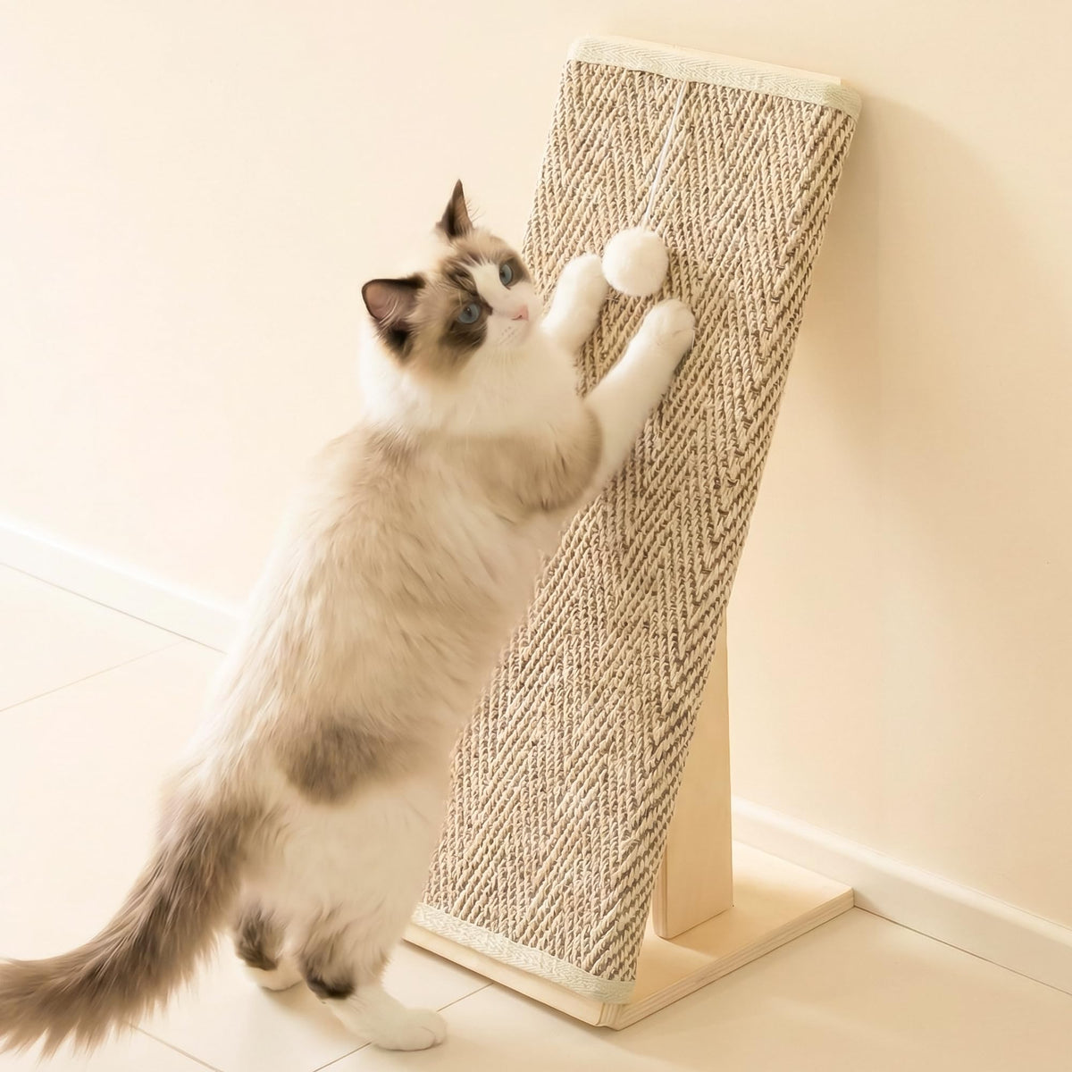 PETKARAY griffoire inclinée en sisal pour chats, protège les meubles.