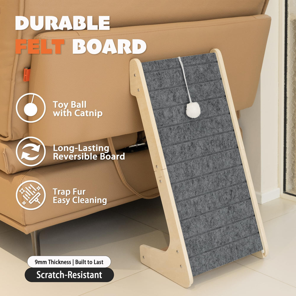 PETKARAY rampe-grattoir-mur-velcro: installation murale rapide et usage flexible.