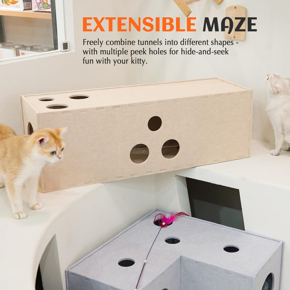 PETKARAY tunnel-chat-extensions-modulaires, configuration flexible pour grand parcours.