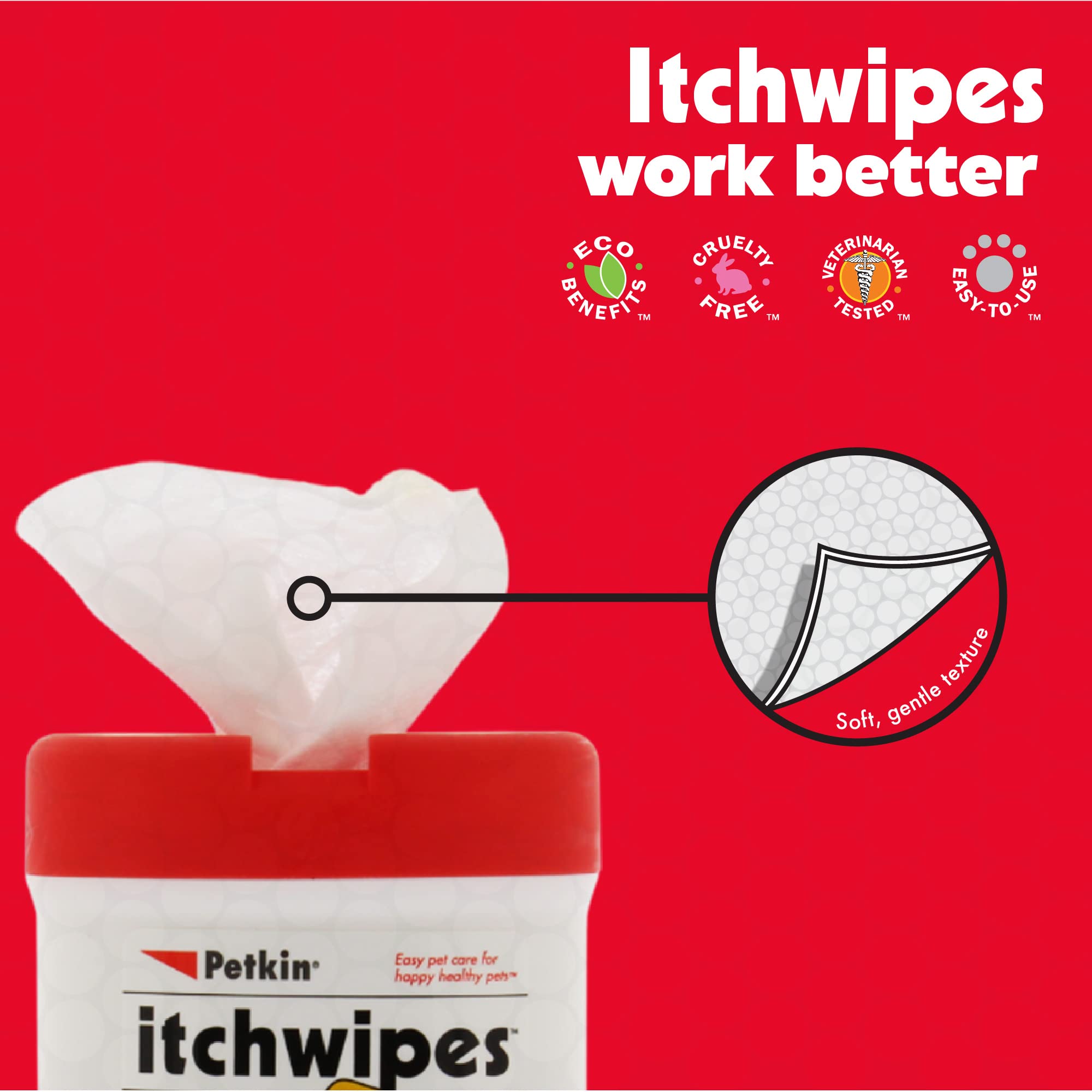 Ingrédients aloé véra et consoude inclus dans les lingettes Petkin.