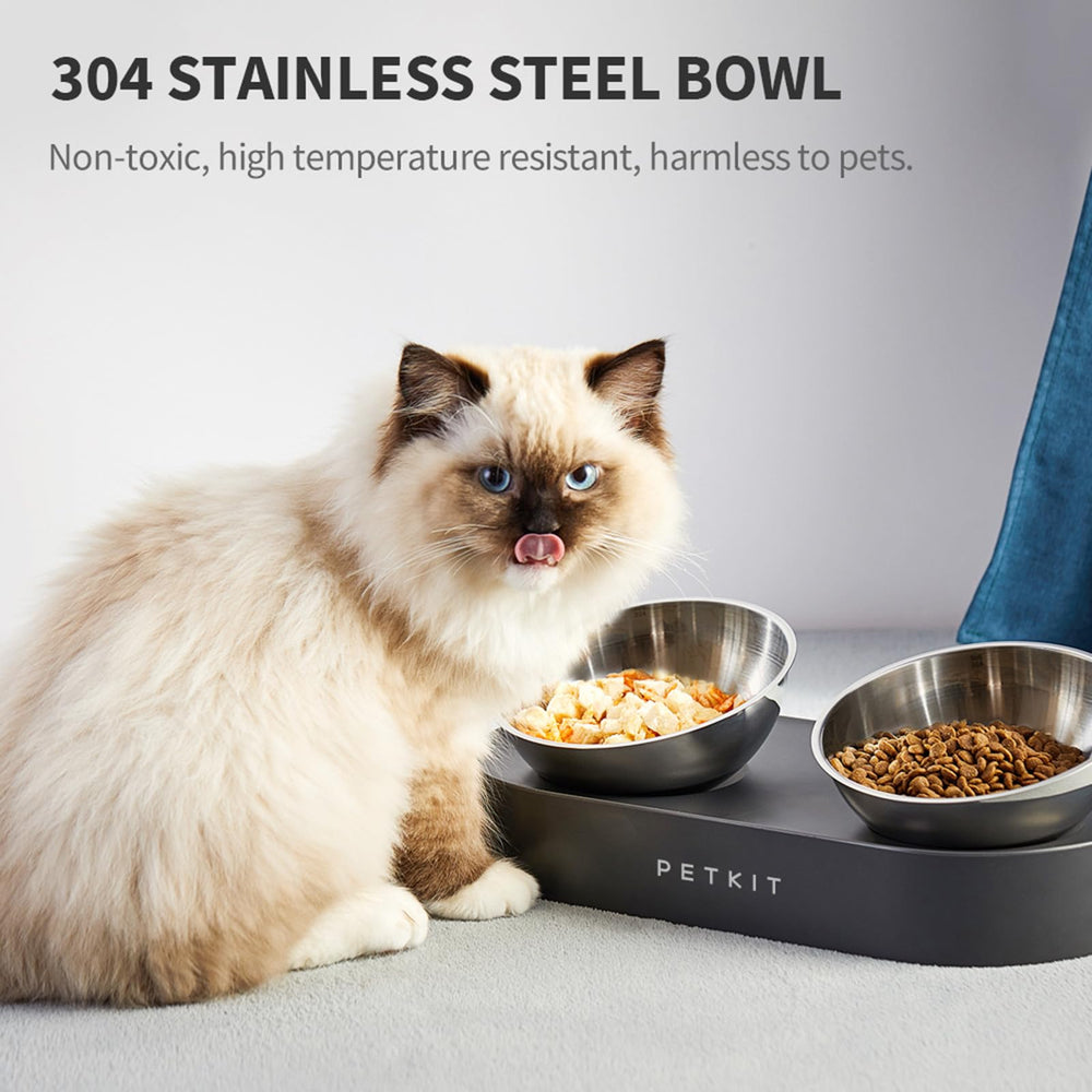 PETKIT bol surélevé, design ergonomique en acier inox 304