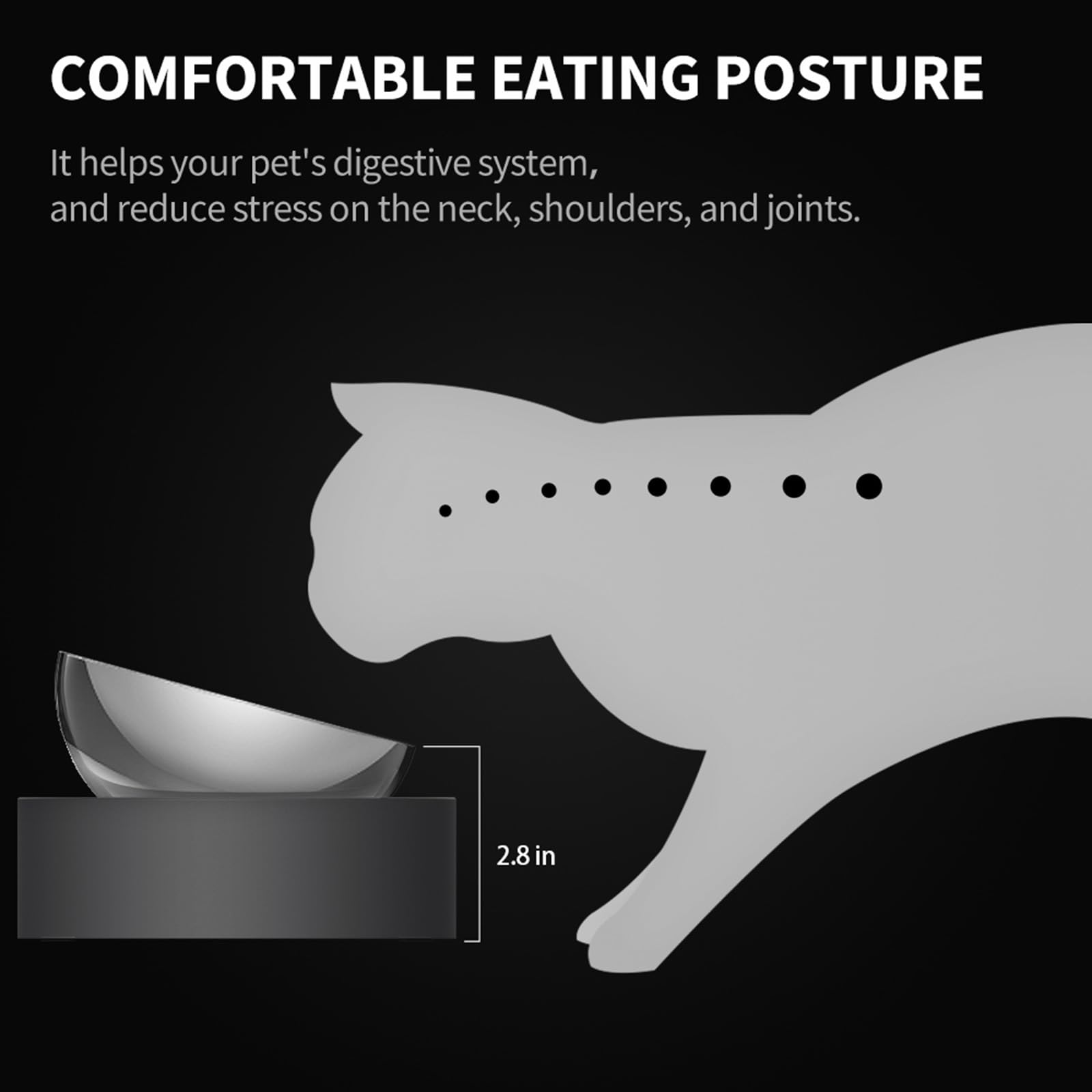 PETKIT ouverture large et bords arrondis pour alimentation confortable