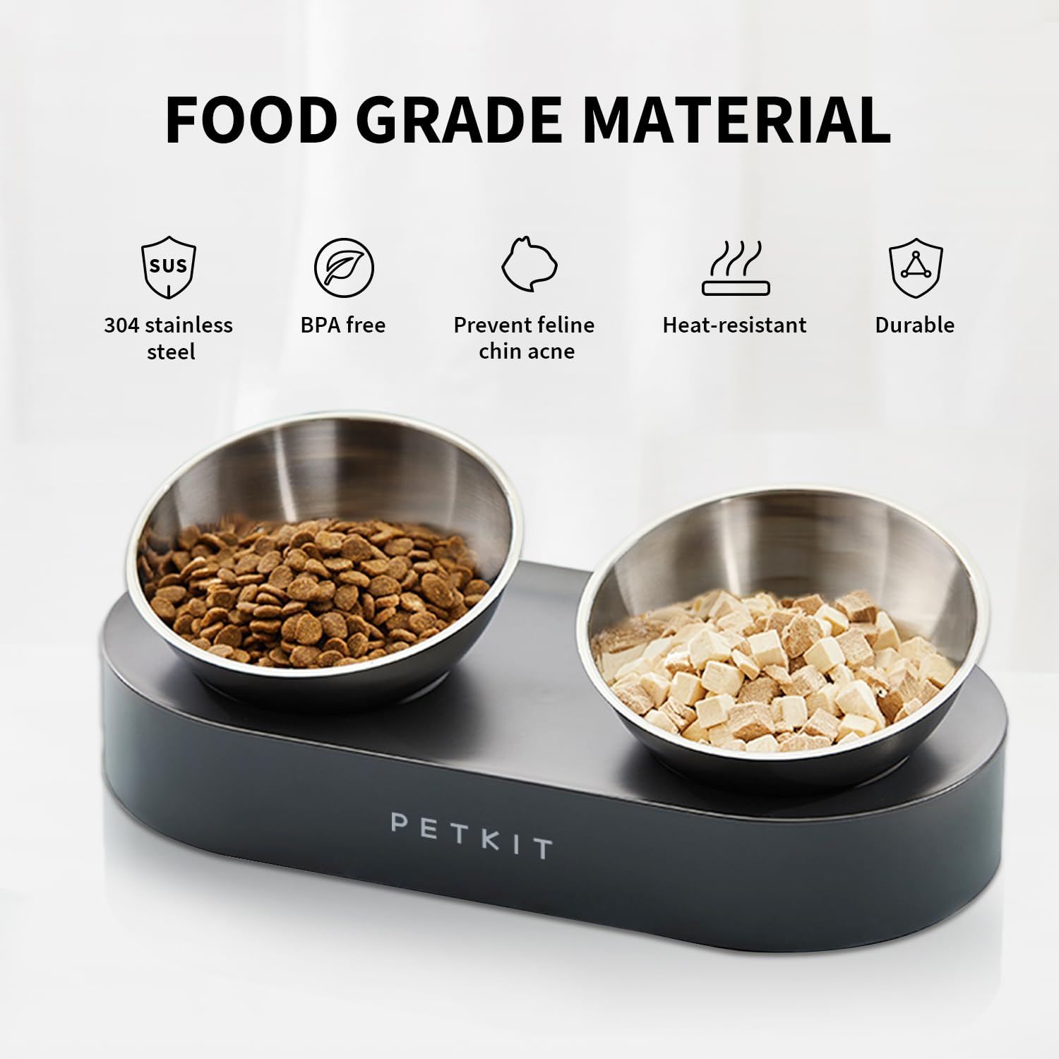 Compatible Fresh Nano surélevé PETKIT, pratique pour les repas.