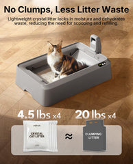 PETKIT Crystal Litter, cristaux de silice absorbants pour liquides et solides.