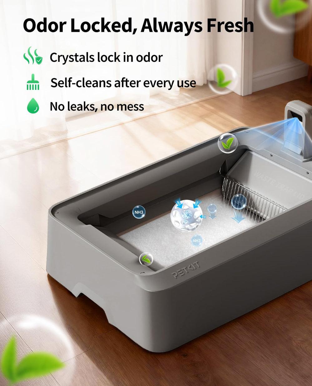 PETKIT Crystal Litter, montage sans effort pour une utilisation rapide.