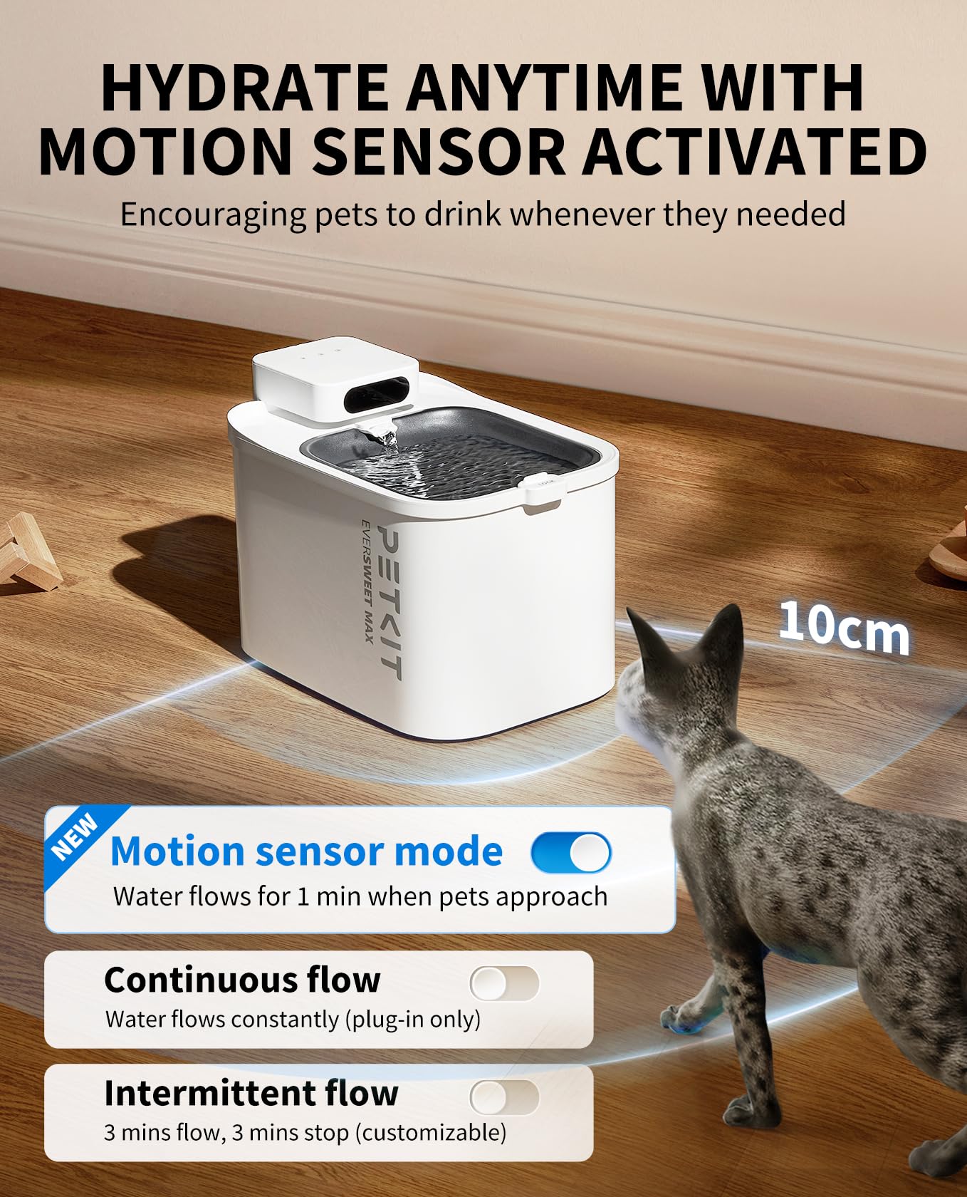 PETKIT Eversweet Max - suivi via l'application pour comprendre les habitudes de boisson.