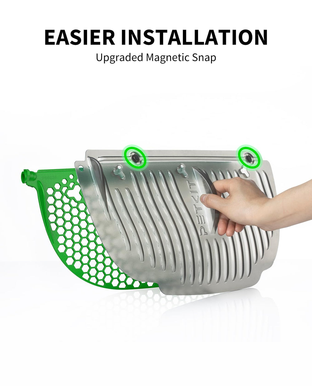 PETKIT installation rapide par aimant, sans démonter le cylindre.