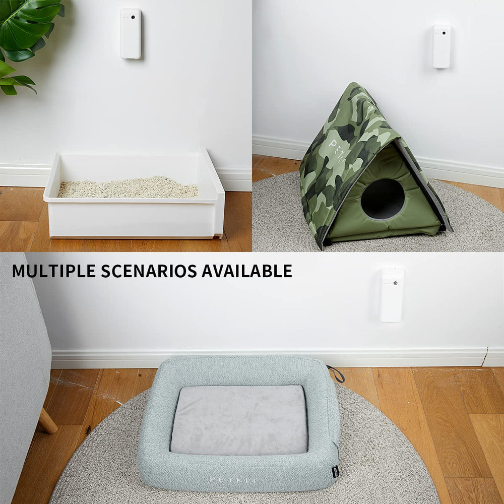 Litière Pura Max auto-nettoyante avec spray intégré.