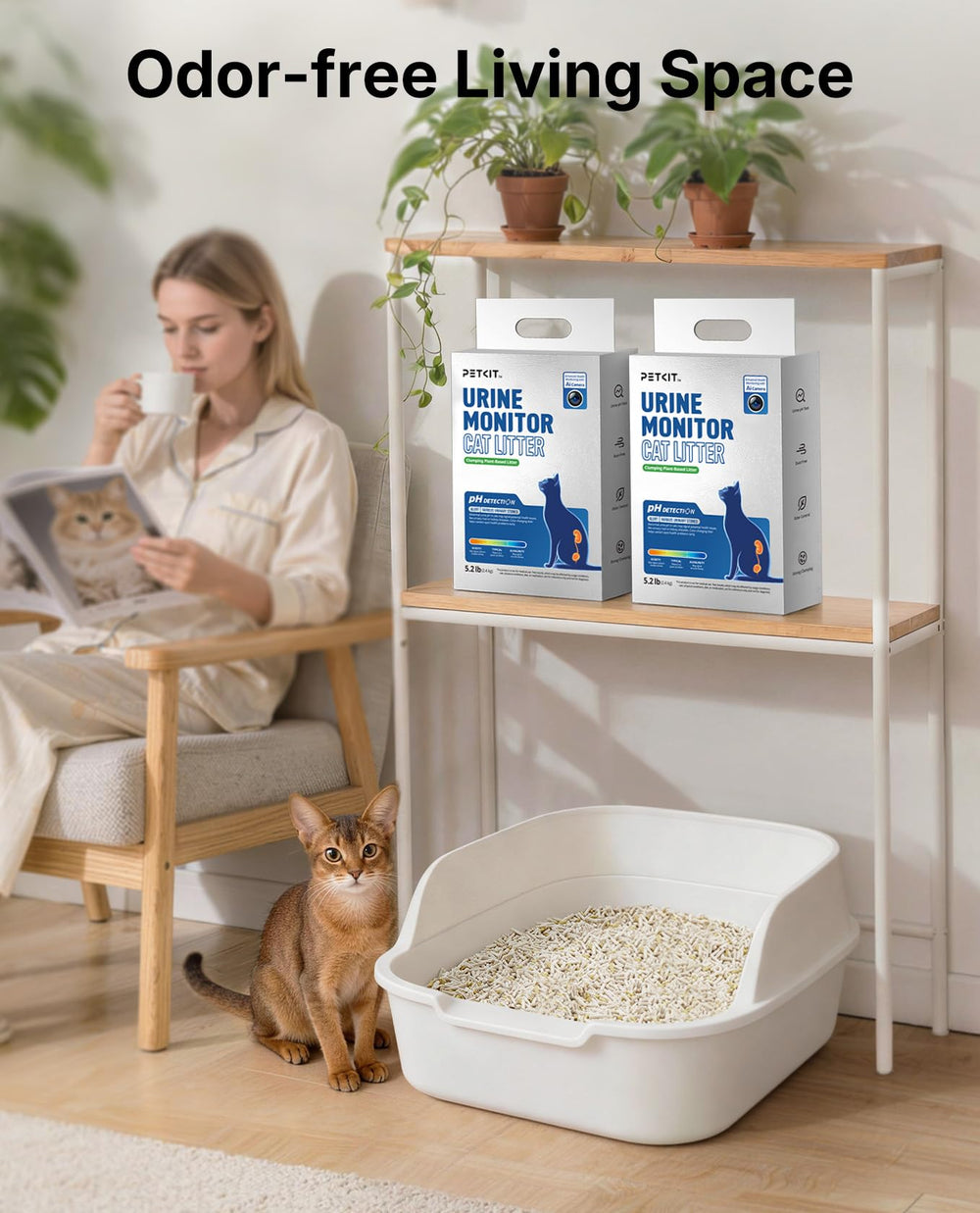 PETKIT litiere flushable toilette: amas pouvant etre evacues dans les toilettes