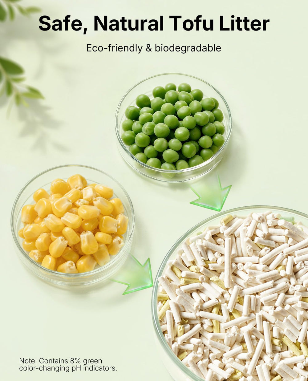 PETKIT litiere tofu ingredients naturels: granulés naturels pour absorption efficace