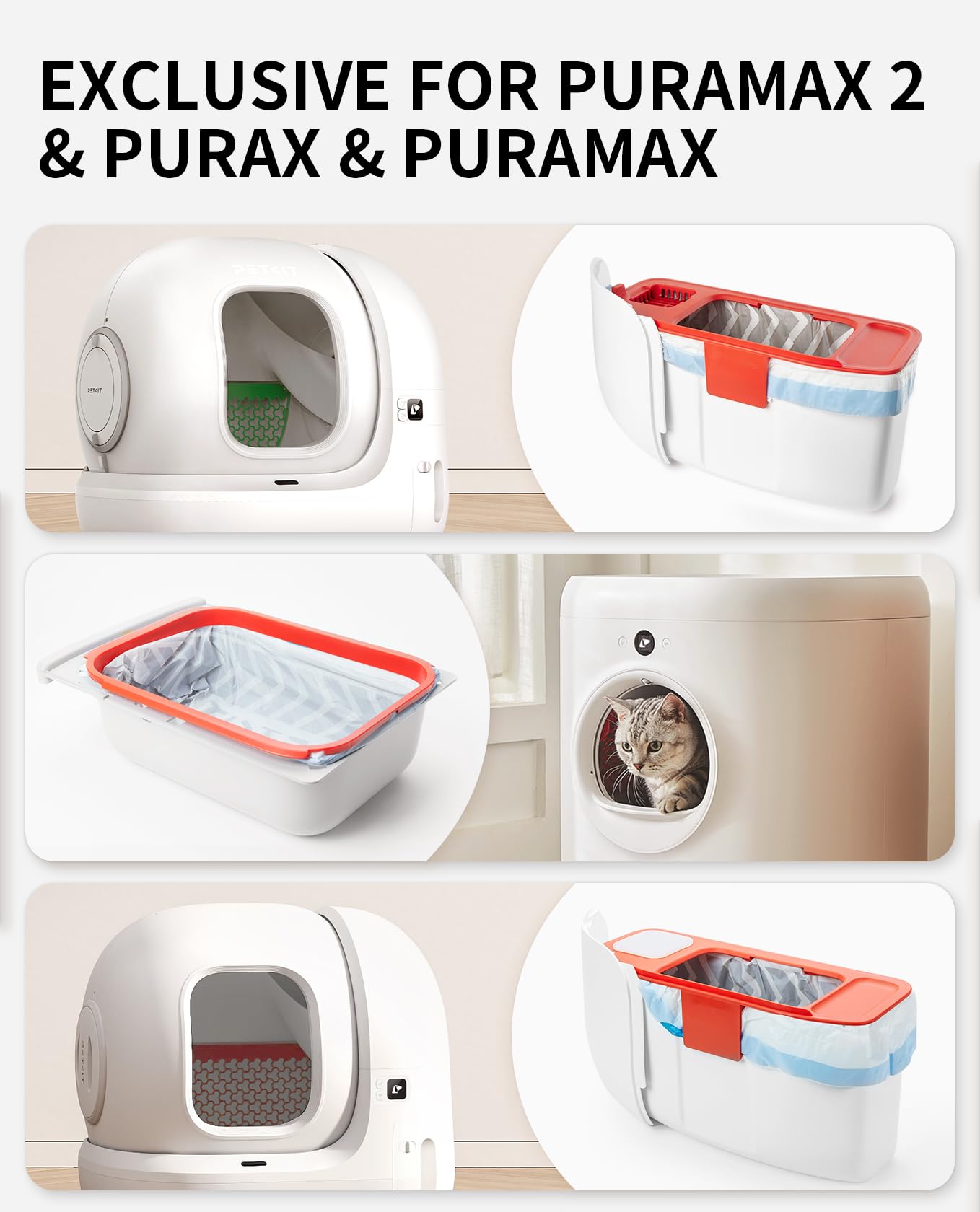 PETKIT PURAX: liner LDPE résistant pour éviter les déchirures et les fuites
