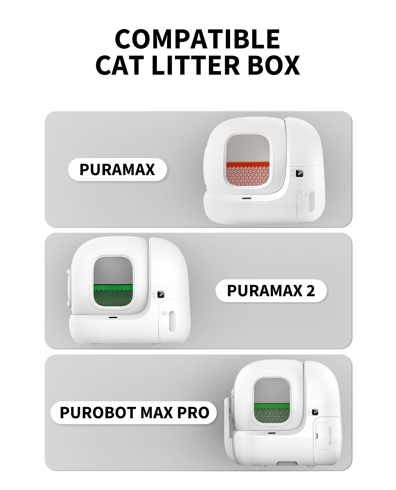 Sacs PETKIT Purobot Max Pro, rouleau de 18, réduction des déchets et odeurs.